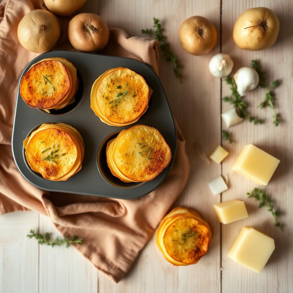 Knapperige aardappeltorentjes
