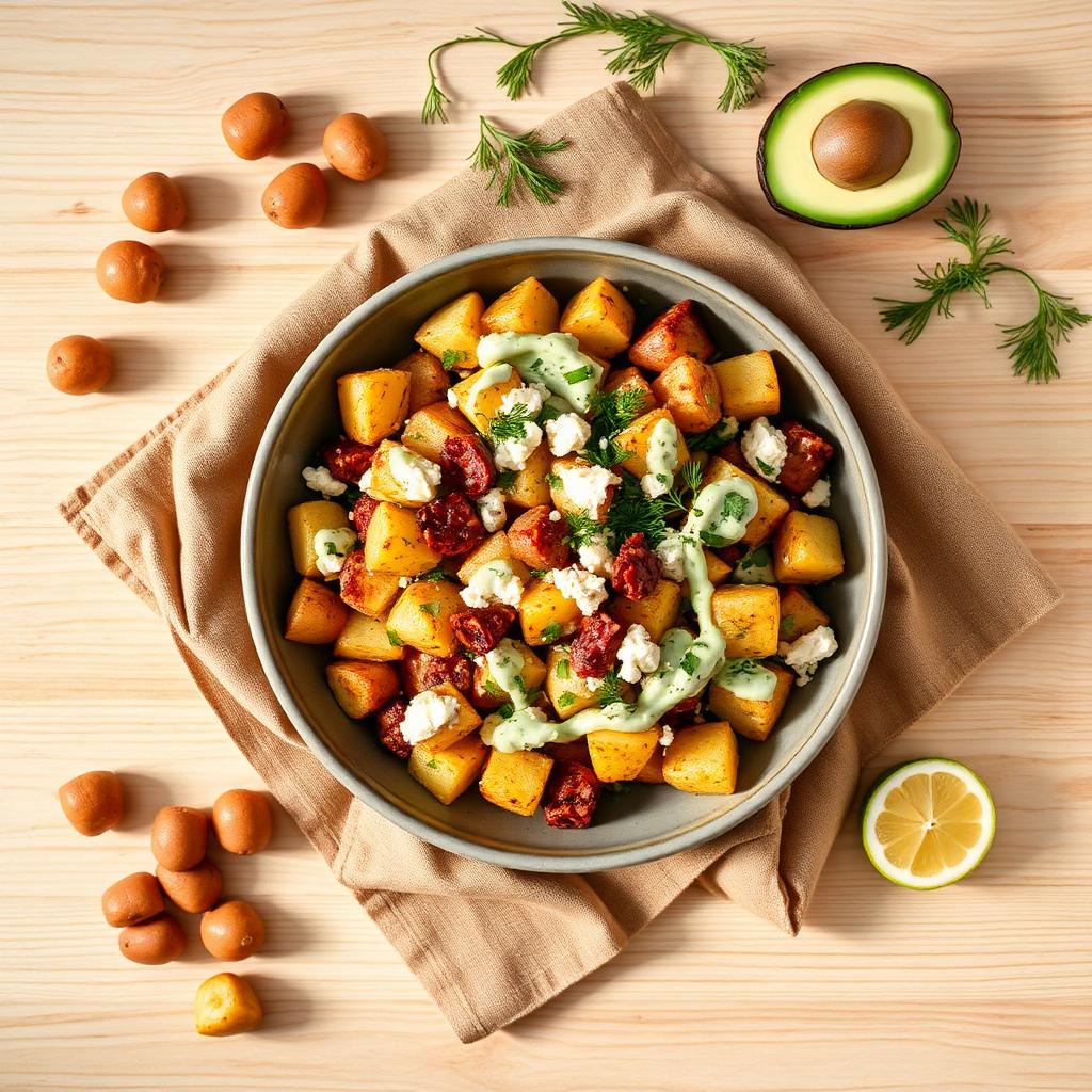 Maaltijdsalade met aardappel & chorizo