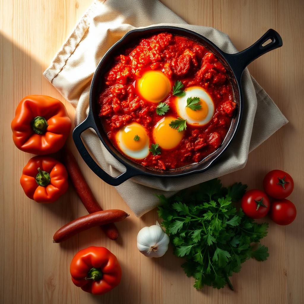 Shakshuka met chorizo